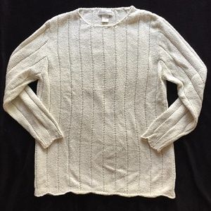Vintage Casual Corner Sweater - White/Cream